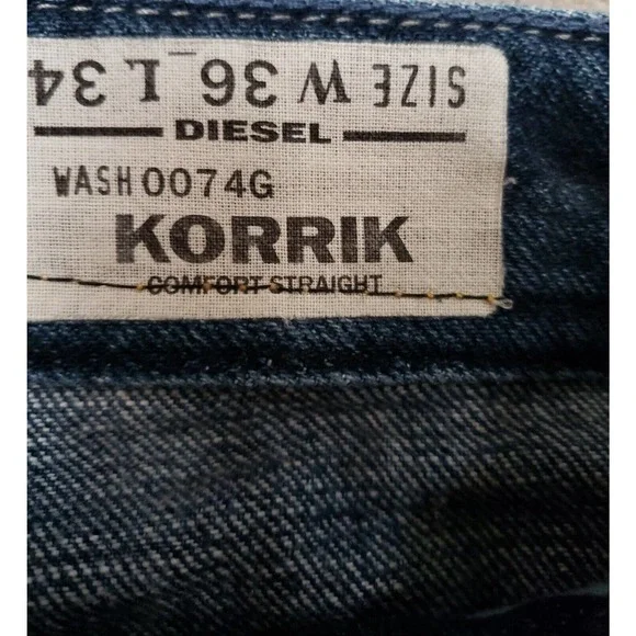 Diesel Men's KORRIK Comfort Straight Button Fly Denim 36×30